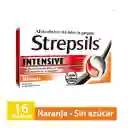 Strepsils Intensive Tabletas con Sabor a Naranja sin Azúcar