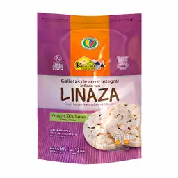 Karavansay Galletas de Arroz Integral Inflado con Linaza