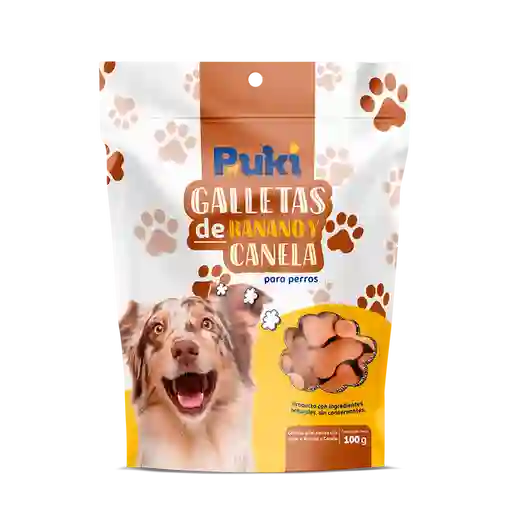 Puki Galleta de Banano y Canela Para Perros