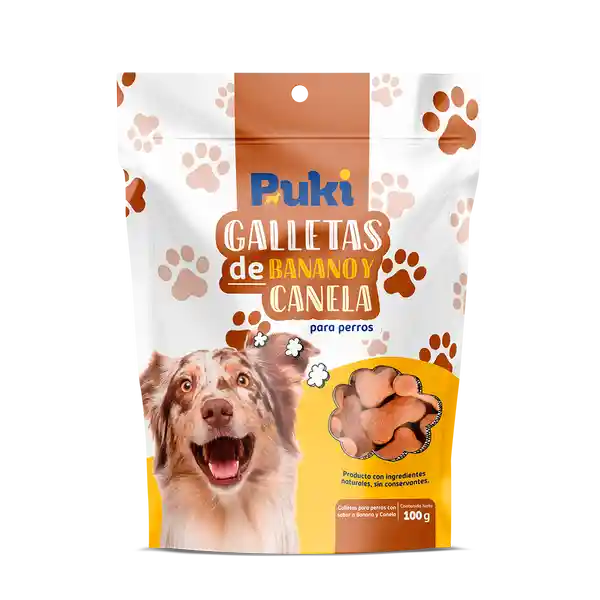 Puki Galleta de Banano y Canela Para Perros