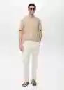 Pantalón Mauro Marfil Talla 40 Hombre Mango