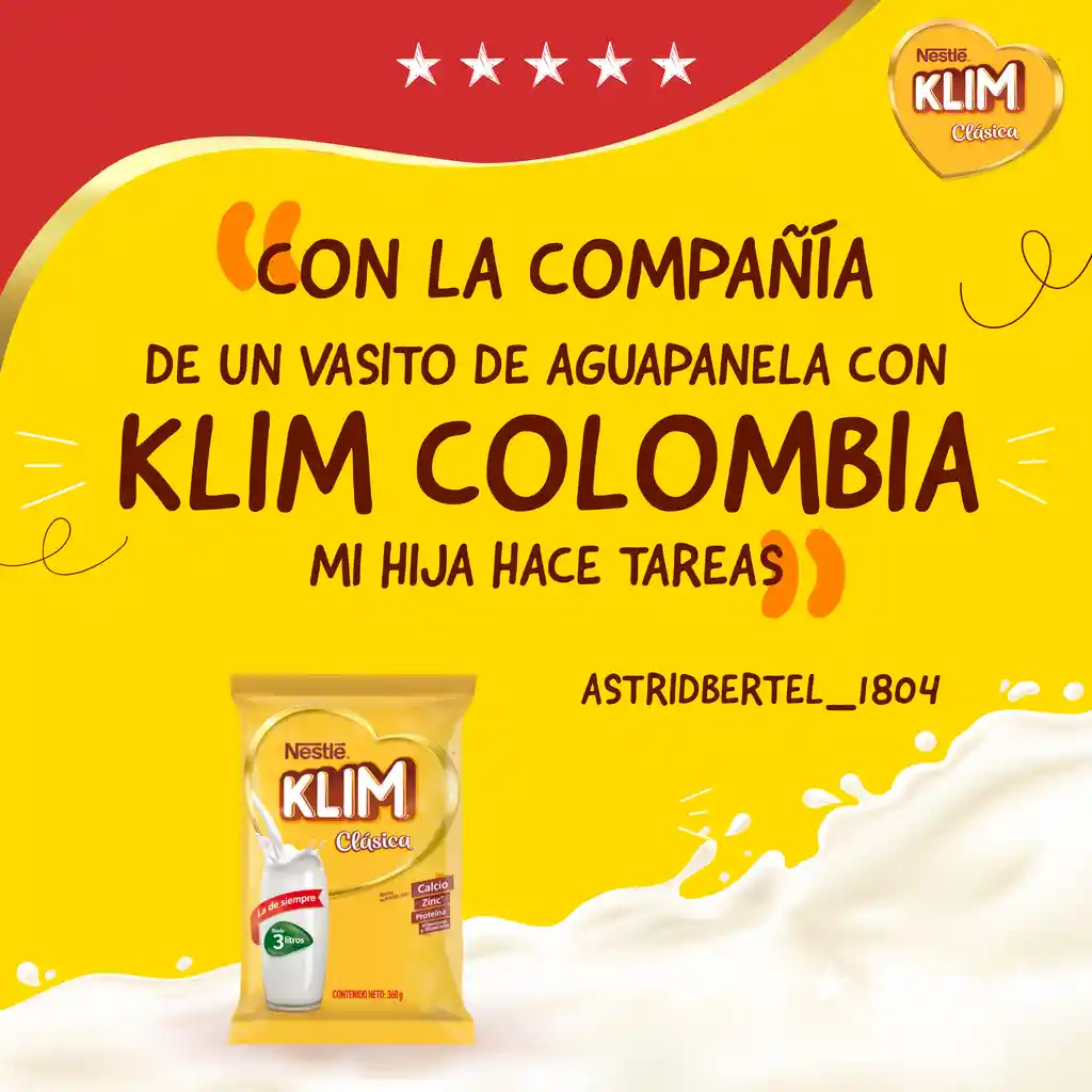 Leche en polvo KLIM Clásica x 600g