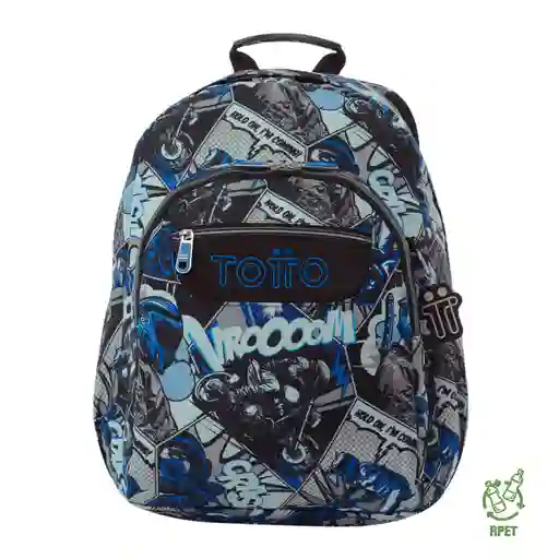 Morral Juvenil Porta Pc 14" Acuarela Gris