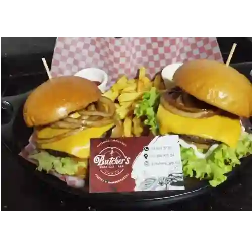 2X1 Hamburguesas+2papasfrancesa+limonada