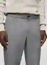 Pantalón Nasta Gris Claro Vigoré Talla 38 Hombre Mango