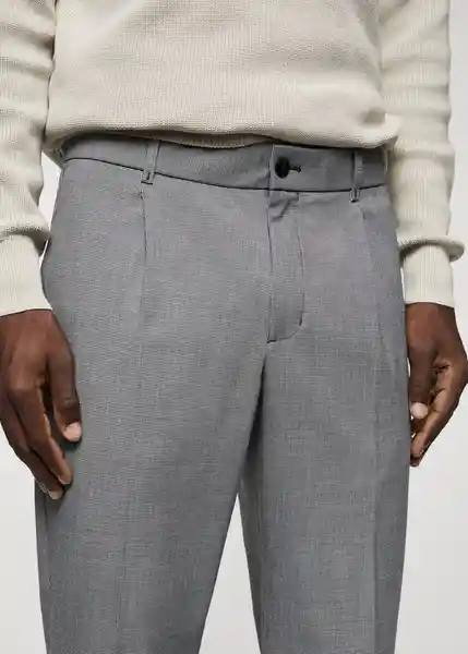 Pantalón Nasta Gris Claro Vigoré Talla 38 Hombre Mango