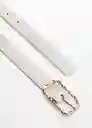 Cinturón Polina Crudo Talla M Mujer Mango