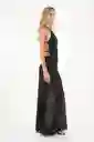 Falda Larga Lebon Negro Talla 02 M