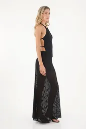 Falda Larga Lebon Negro Talla 02 M