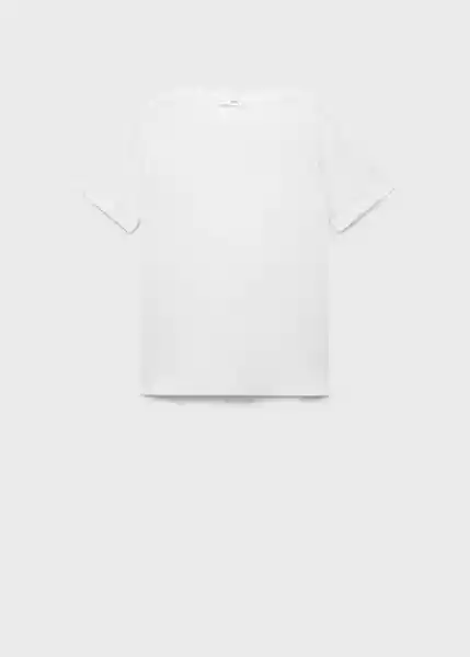Camiseta Chals Blanco Talla S Mujer Mango