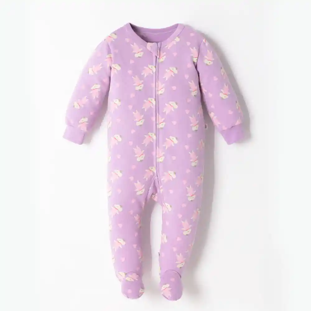 Pijama Enteriza Manga Larga en Algodón Bebita Cascabel Niña Baby Fresh