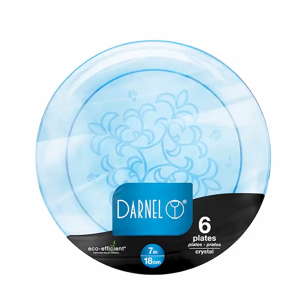 Darnel Plato 18 cm Cristal Azul