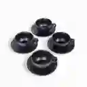 Ambiente Gourmet Set Pocillo y Plato Negro Mate Capacidad 260 mL