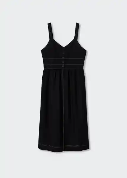 Vestido Cashewl-H Negro Talla M Mujer Mango