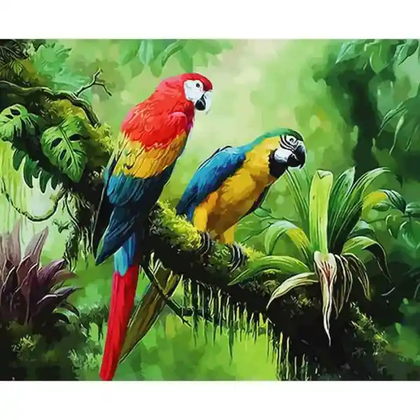 Ingenio Destreza Mental Pintura Por Números - Guacamayas