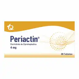 Periactin (4 mg) 20 Tabletas.