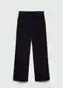 Pantalón Carlos Negro Talla 38 Mujer Mango