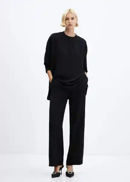 Pantalón Bubble-A Mujer Negro Talla L Mango