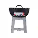 Butaco Plástico Plegable #4 Color Gris y Negro Finlandek Basic Esencial 11459