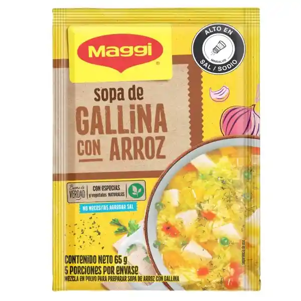 Sopa MAGGI Gallina con Arroz x 65g