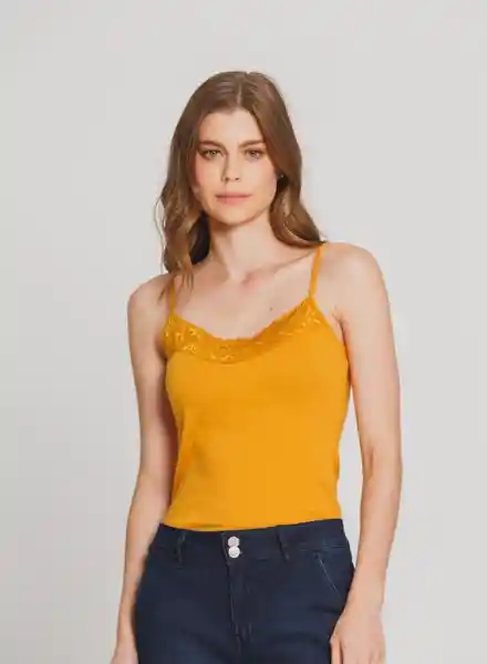 Camiseta Manga Sisa Mujer Amarillo 1 Talla XS Arkitect