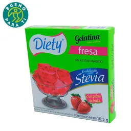 Diety Gelatina Sabor a Fresa sin Azúcar Endulzada con Stevia