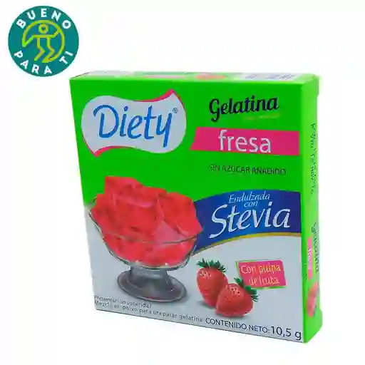 Diety Gelatina en Polvo con Stevia Sabor a Fresa