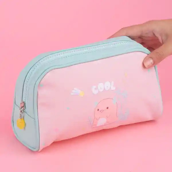 Cosmetiquera Serie Ajolote Tierno Rosa Miniso