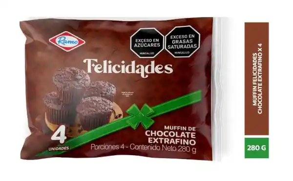 Felicidades Muffin Chocolate 4Undx70 g