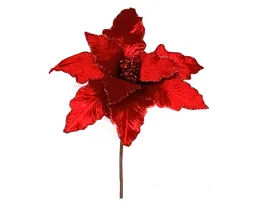 M + Design Flor Navideña Ponsettia Rojo 33 cm