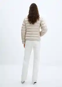 Abrigo Anorak Plumi Beige Talla L Mujer Mango