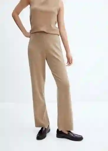 Pantalón Michigan Beige Talla M Mujer Mango