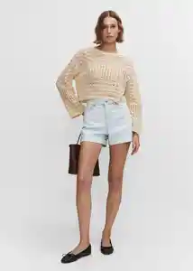 Short Mom80 Bleach Talla 36 Mujer Mango