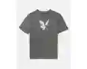 Camiseta Corta Hombre Gris Talla X-Large American Eagle