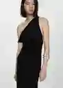 Vestido Alexa Negro Talla L Mujer Mango