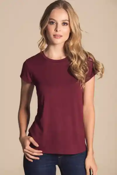 Camiseta Iris Color Borgoña Talla S Ragged