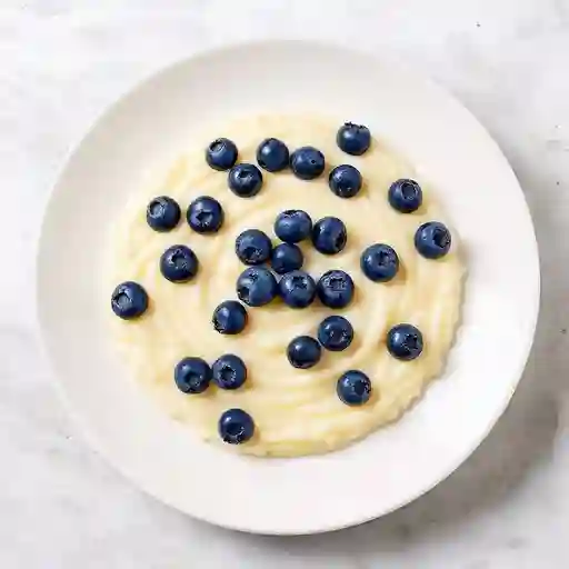 Arroz con leche y arandanos