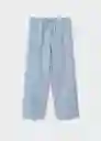 Pantalón Pijama Garbi-I Azul Talla L Mujer Mango