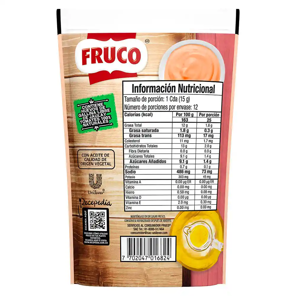 Salsa Rosada Fruco doypack 180G