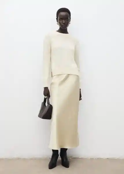 Jersey Lazos Crudo Talla XS Mujer Mango