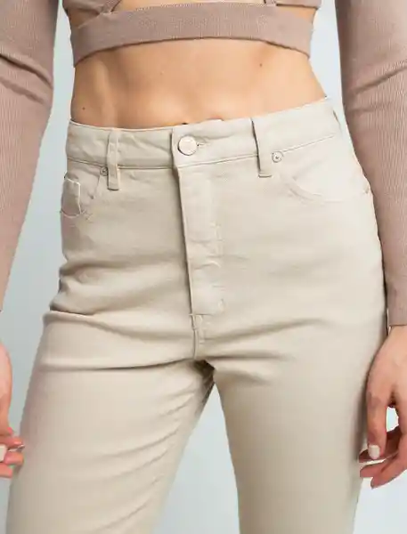 Pantalón Hailey Mujer Beige Concreto Claro T. 4 439E307 Naf Naf