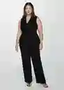 Enterizo Aty Negro Talla 24 Mujer Mango