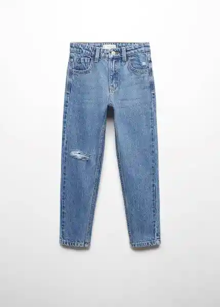 Jean Mom 6 Tejano Medio Talla 11 Niñas Mango