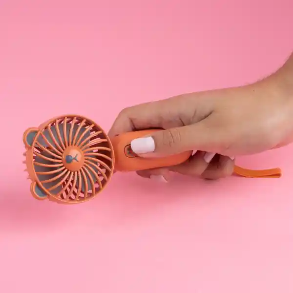 Ventilador de Mano Carita de Oso Serie Café Miniso