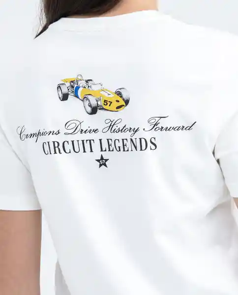 Camiseta Circuit Legends Femenino Crudo Puro Claro S Chevignon