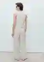 Pantalón Bali Crudo Talla 38 Mujer Mango