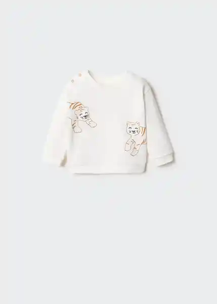 Sudadera Tigres Niños Off White Talla 63 Mango