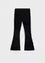 Leggings Ribflare Negro Talla 08 Niñas Mango