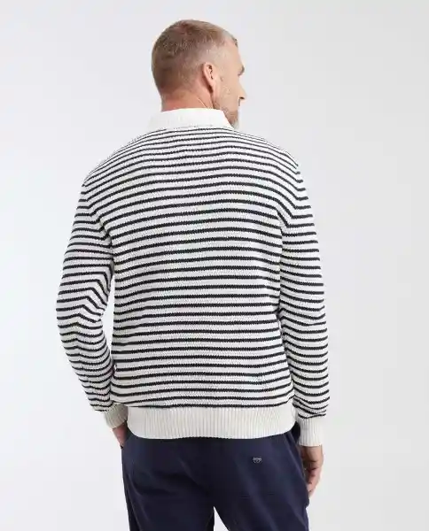 Suéter Tejido Retro Azul Marino Ultraoscuro Talla L Chevignon