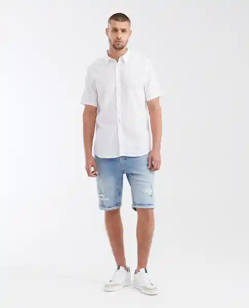 Bermuda Clara Masculino Azul Cristalino Claro Talla 36 Chevignon